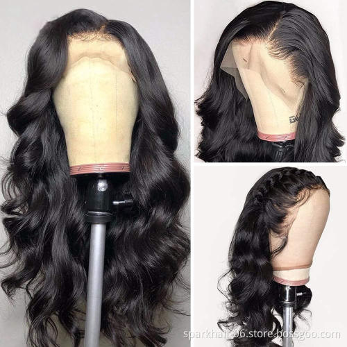 Factory Directly Brazilian Virgin Hair 4*4 Lace Closure Wig Wholesale Mink Brazilian Body Wave Lace Front Wig Human Hair